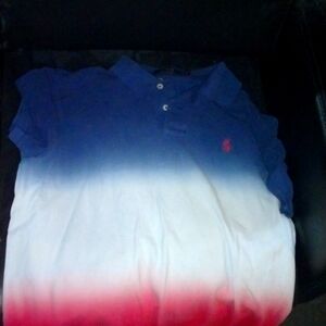 Ralph Lauren red white and blue polo size large men's